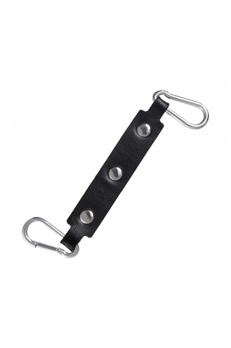 Черные кожаные однослойные оковы с контрастной строчкой - Pecado - купить с доставкой в Жуковском