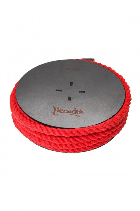 Красная веревка для шибари на катушке - 10 м. - Pecado - купить с доставкой в Жуковском