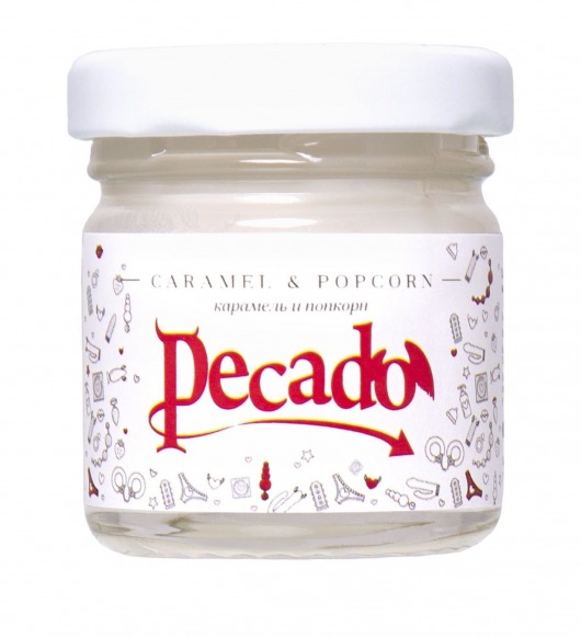 Массажная свеча Caramel   Popcorn - 35 мл. - Pecado - купить с доставкой в Жуковском