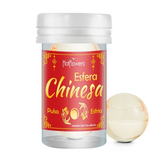 Интимный гель Chinesa Esfera с охлаждающе-пульсирующим эффектом (2 шарика по 3 гр.) - HotFlowers - купить с доставкой в Жуковском