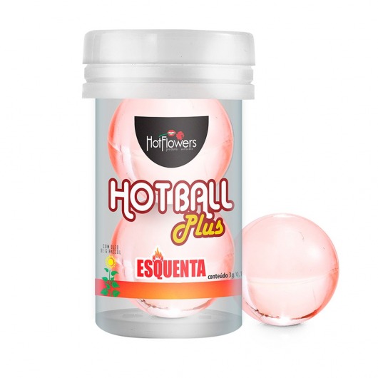 Лубрикант на масляной основе Hot Ball Plus с разогревающим эффектом (2 шарика по 3 гр.) - HotFlowers - купить с доставкой в Жуковском