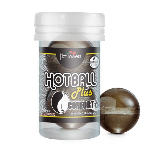 Анальный лубрикант на масляной основе Hot Ball Plus Conforto (2 шарика по 3 гр.) - HotFlowers - купить с доставкой в Жуковском