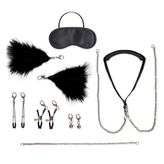 Большой эротический набор из 12 предметов Interchangeable Collar   Nipple Clips Set - Lux Fetish - купить с доставкой в Жуковском