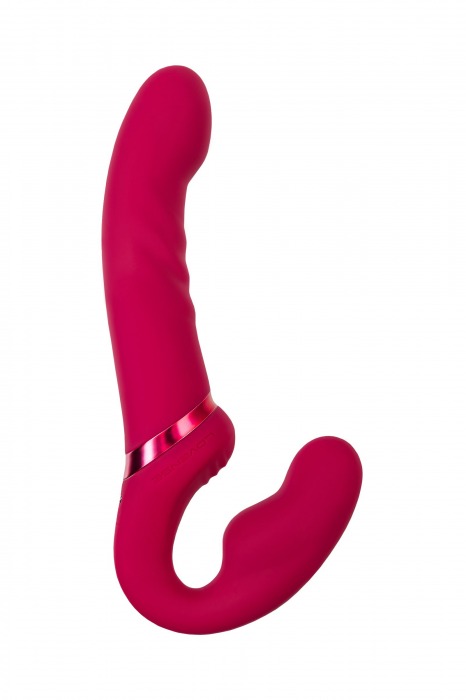 Малиновый безремневой страпон Lapis - 23 см. - Lovense - купить с доставкой в Жуковском