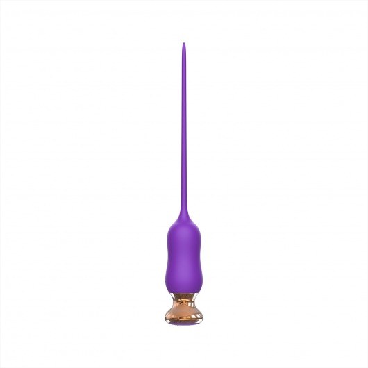 Фиолетовый тонкий стимулятор Nipple Vibrator - 23 см. - I-MOON - купить с доставкой в Жуковском