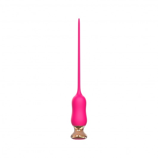 Розовый тонкий стимулятор Nipple Vibrator - 23 см. - I-MOON - купить с доставкой в Жуковском