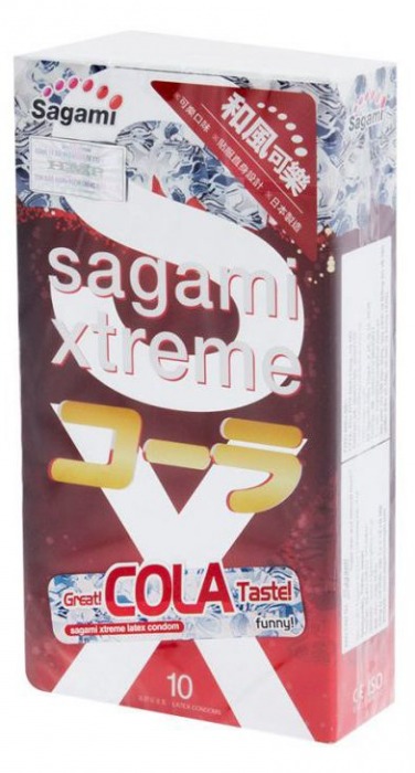 Ароматизированные презервативы Sagami Xtreme COLA - 10 шт. - Sagami - купить с доставкой в Жуковском