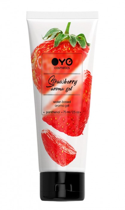 Лубрикант на водной основе OYO Aroma Gel Strawberry с ароматом клубники - 75 мл. - OYO - купить с доставкой в Жуковском