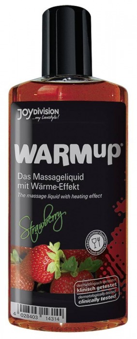 Разогревающее масло WARMup Strawberry - 150 мл. - Joy Division - купить с доставкой в Жуковском