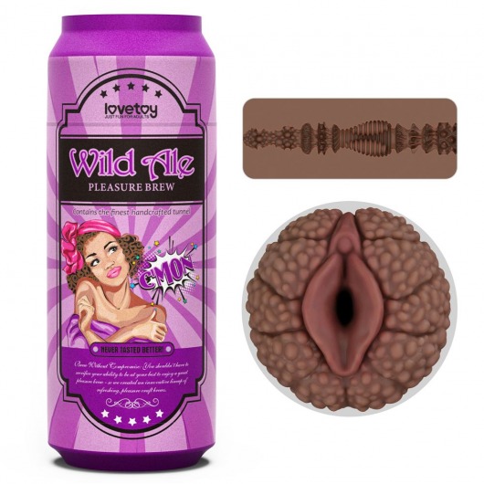 Коричневый мастурбатор-вагина Pleasure Brew Masturbator-Wild Ale в банке - Lovetoy - в Жуковском купить с доставкой