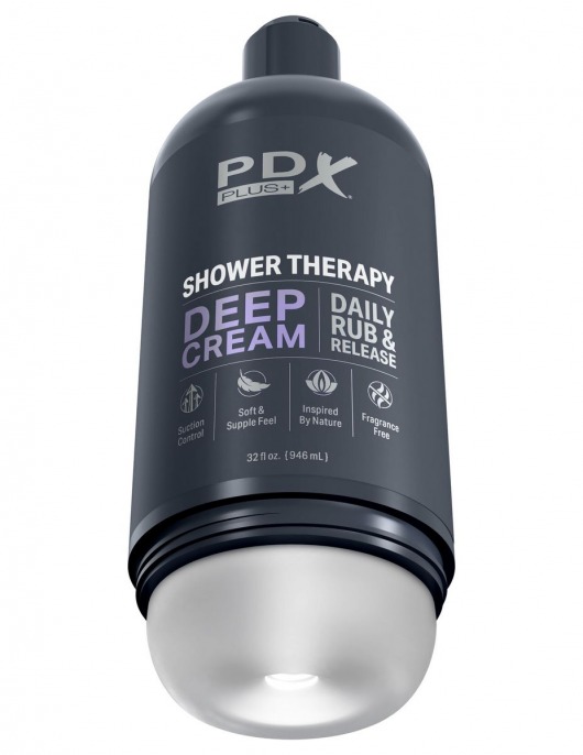 Мастурбатор в бутылке Shower Therapy Deep Cream - Pipedream - в Жуковском купить с доставкой