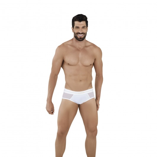 Белые мужские трусы-тонги с сетчатыми вставками Berna Thong - Clever Masculine Underwear купить с доставкой