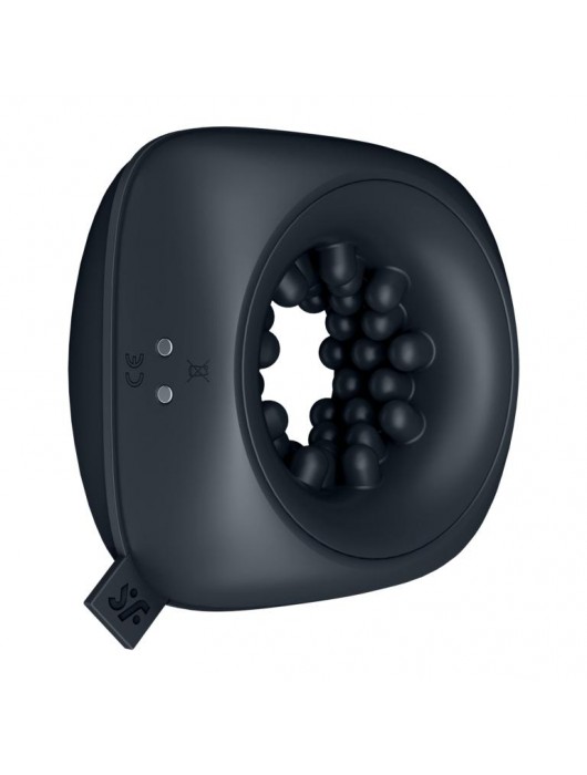 Черный мужской вибромассажер Ring Stroker - Satisfyer - в Жуковском купить с доставкой