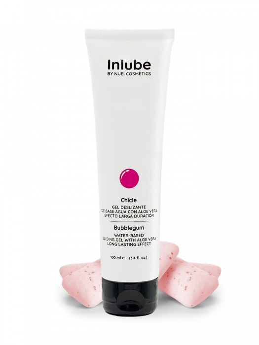 Лубрикант на водной основе Nuei Inlube с алоэ вера и ароматом бабл-гам - 100 мл. - Nuei cosmetics - купить с доставкой в Жуковском