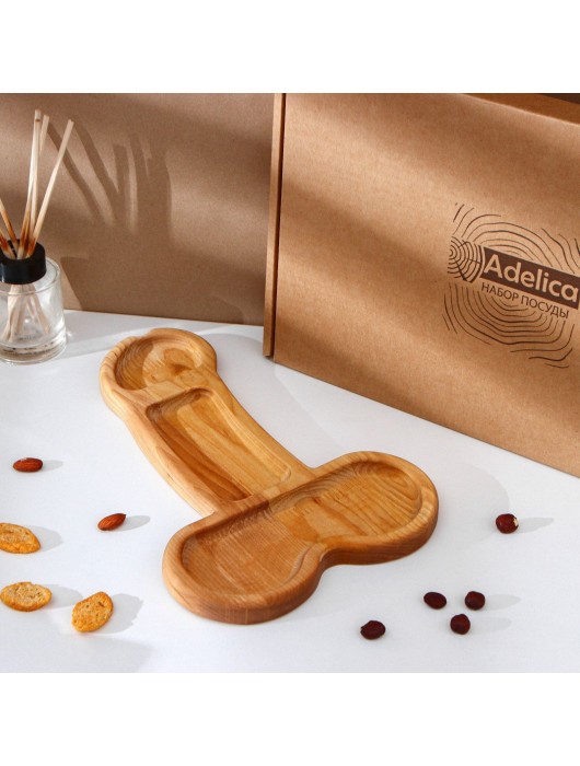 Деревянное блюдо для подачи в форме члена (32,5 х 20 х 1,7 см) - Сима-Ленд - купить с доставкой в Жуковском