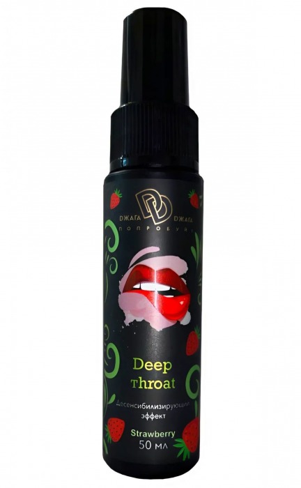 Спрей для горла Deep Throat с десенсибилизирующим эффектом и вкусом клубники - 50 мл. - БиоМед - купить с доставкой в Жуковском