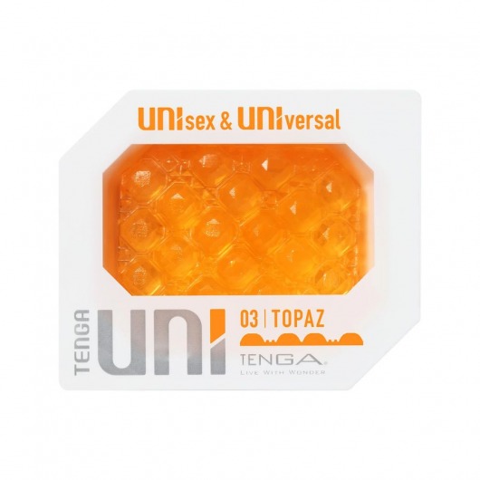 Оранжевый мастурбатор-стимулятор Tenga Uni Topaz - Tenga - в Жуковском купить с доставкой