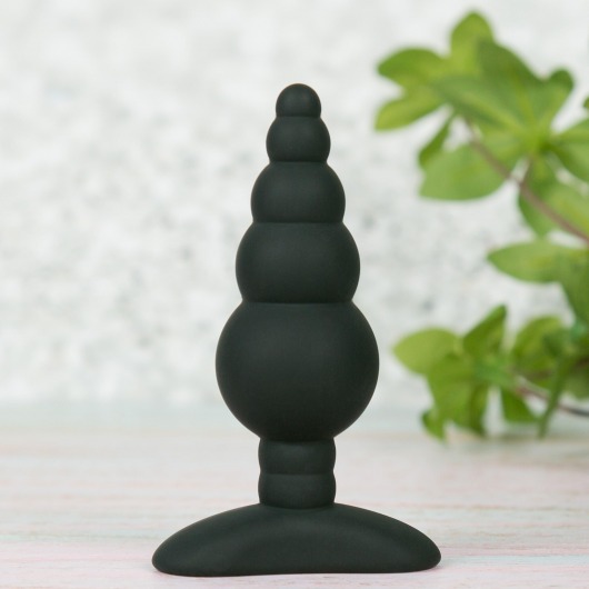 Черная анальная пробка Unicorn Playful - 10 см. - HOT planet