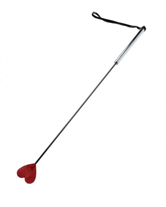 Стек «Сердце» с металлической ручкой и красным шлепком - 67 см. - Crazy Handmade - купить с доставкой в Жуковском