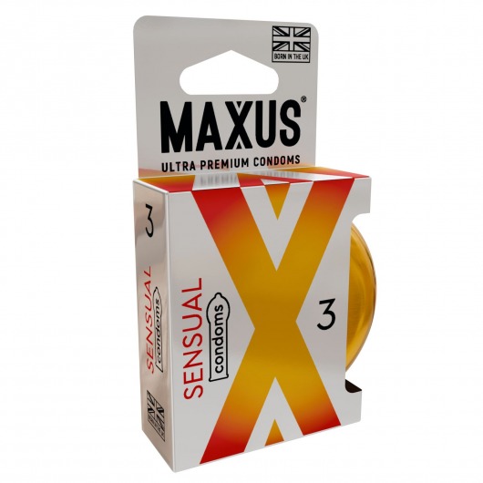 Презервативы анатомической формы Maxus Sensual - 3 шт. - Maxus - купить с доставкой в Жуковском