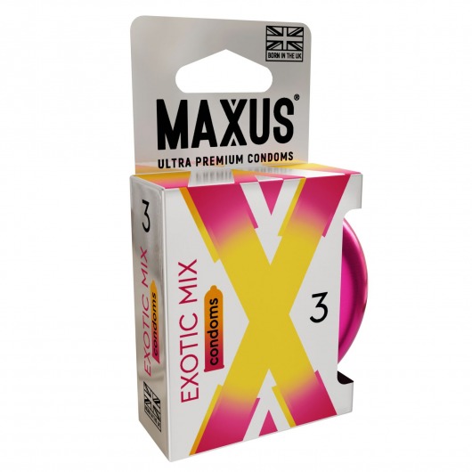 Ароматизированные презервативы Maxus Exotic Mix - 3 шт. - Maxus - купить с доставкой в Жуковском