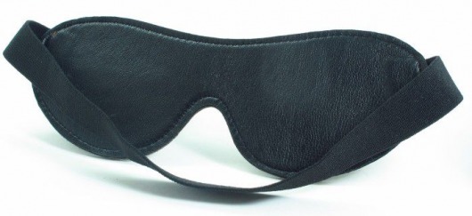 Черная кожаная маска на глаза - БДСМ Арсенал - купить с доставкой в Жуковском