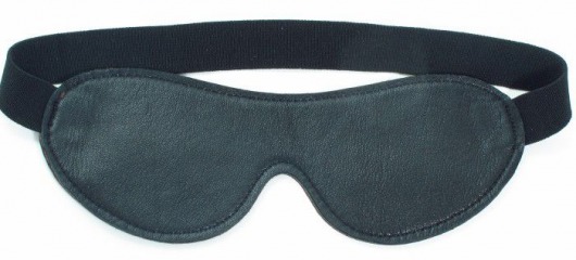 Черная кожаная маска на глаза - БДСМ Арсенал - купить с доставкой в Жуковском