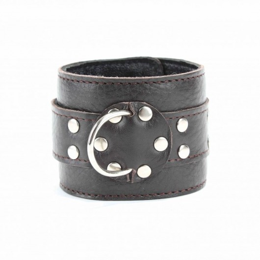 Кожаные наручники на металлической цепочке - БДСМ Арсенал - купить с доставкой в Жуковском