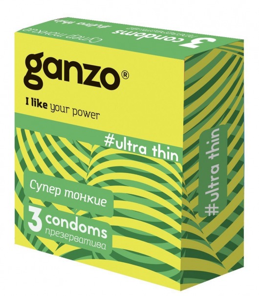 Ультратонкие презервативы Ganzo Ultra thin - 3 шт. - Ganzo - купить с доставкой в Жуковском
