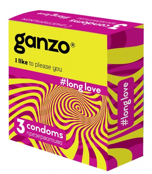 Презервативы с анестетиком для продления удовольствия Ganzo Long Love - 3 шт. - Ganzo - купить с доставкой в Жуковском