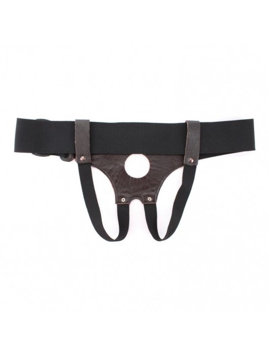 Трусики для страпона коричневого цвета - БДСМ Арсенал - купить с доставкой в Жуковском