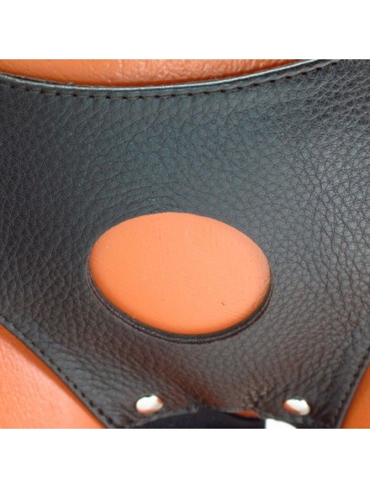 Трусики для страпона коричневого цвета - БДСМ Арсенал - купить с доставкой в Жуковском