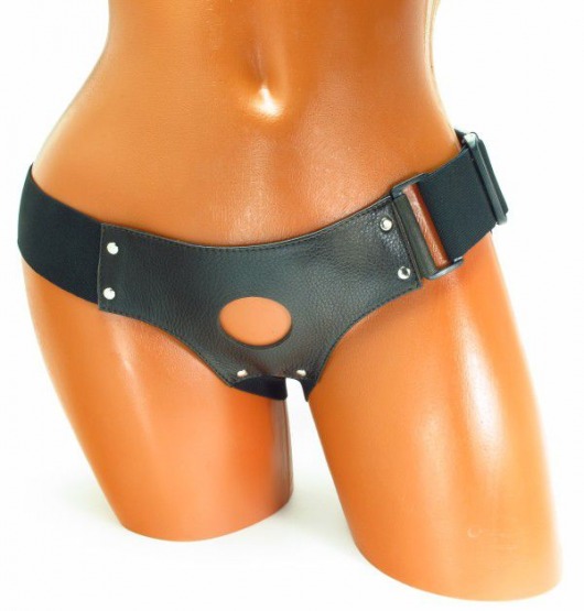 Трусики для страпона коричневого цвета - БДСМ Арсенал - купить с доставкой в Жуковском