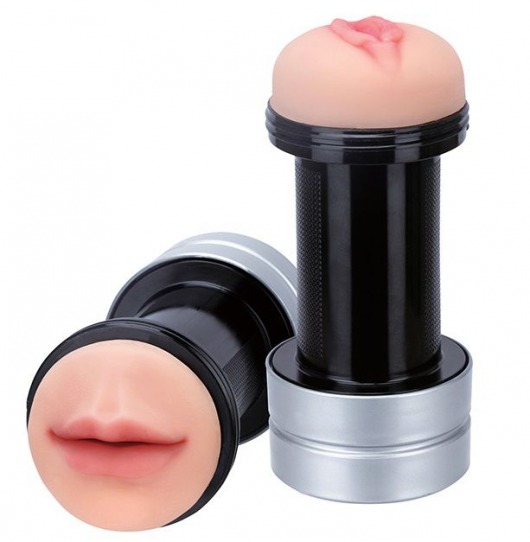 Двусторонний мастурбатор REALSTUFF 2 IN 1 HUMMER MOUTH   VAGINA - ротик и вагина - Dream Toys - в Жуковском купить с доставкой