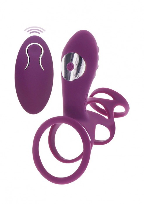 Фиолетовая эрекционная вибронасадка Halo Halo C-Ring Sleeve - Toy Joy - в Жуковском купить с доставкой