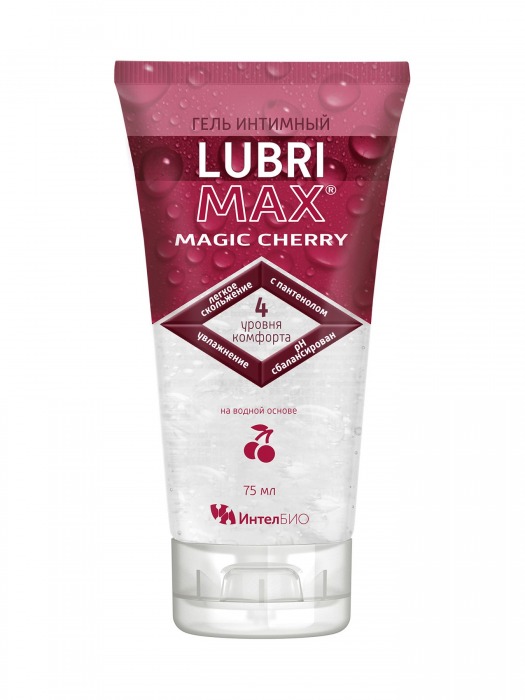 Интимный гель-смазка на водной основе Lubrimax Magic Cherry - 75 мл. - ИнтелБИО - купить с доставкой в Жуковском