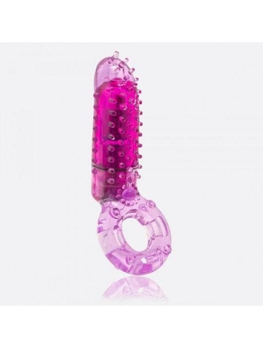 Фиолетовое эрекционное кольцо с вибрацией и пальчиком OYEAH PURPLE - Screaming O - в Жуковском купить с доставкой