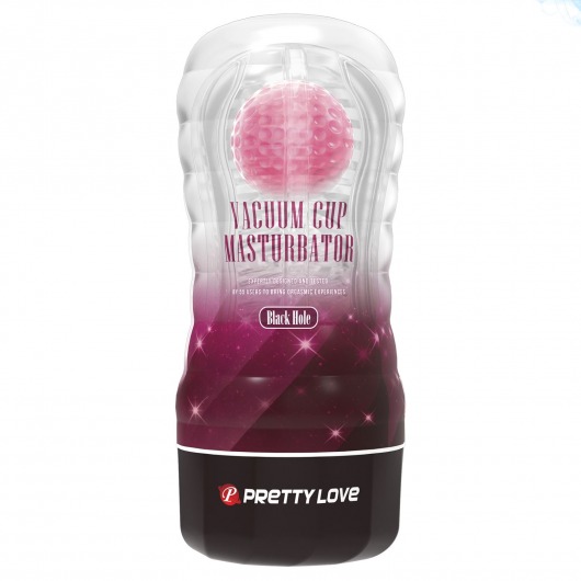 Прозрачный текстурированный мастурбатор Vacuum Cup Masturbator Black Hole - Baile - в Жуковском купить с доставкой
