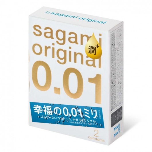 Увлажнённые презервативы Sagami Original 0.01 Extra Lub - 2 шт. - Sagami - купить с доставкой в Жуковском