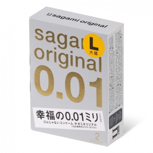 Презервативы Sagami Original 0.01 L-size увеличенного размера - 2 шт. - Sagami - купить с доставкой в Жуковском