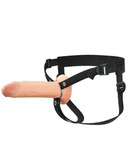 Полый страпон на ремнях 8’’ Hollow Silicone Strap-on - Pipedream - купить с доставкой в Жуковском