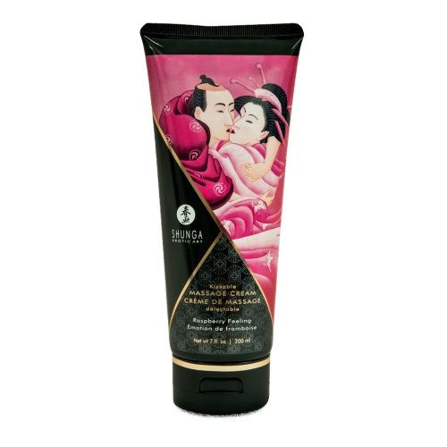 Массажный крем для тела с ароматом малины Raspberry feeling - 200 мл. - Shunga - купить с доставкой в Жуковском