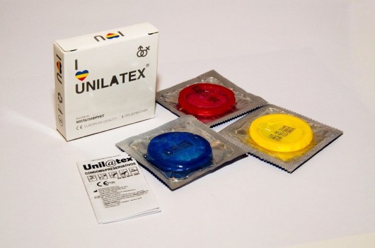 Разноцветные ароматизированные презервативы Unilatex Multifruits - 3 шт. - Unilatex - купить с доставкой в Жуковском
