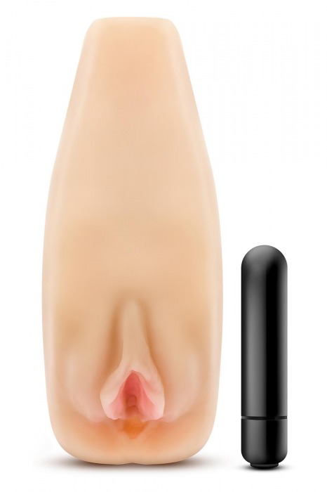 Мастурбатор-вагина с вибрацией Soft   Wet Natasha Realistic Beige Masturbator - Blush Novelties - в Жуковском купить с доставкой
