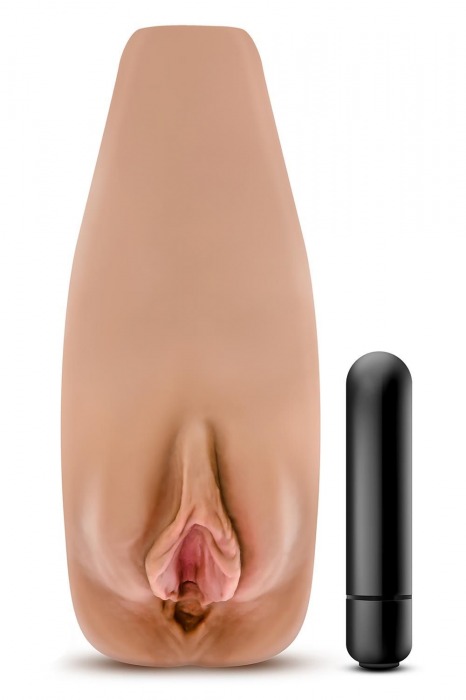 Маструбатор-вагина с вибрацией Soft   Wet Renata Realistic Tan Masturbator - Blush Novelties - в Жуковском купить с доставкой