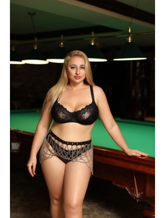 Черно-серебристый пояс-юбочка plus size Efra - БДСМ Арсенал - купить с доставкой в Жуковском