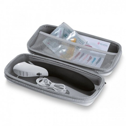 Вибратор с электростимуляцией Sizzling Simon Black Edition - 27 см. - MyStim - купить с доставкой в Жуковском