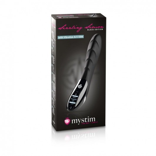 Вибратор с электростимуляцией Sizzling Simon Black Edition - 27 см. - MyStim - купить с доставкой в Жуковском
