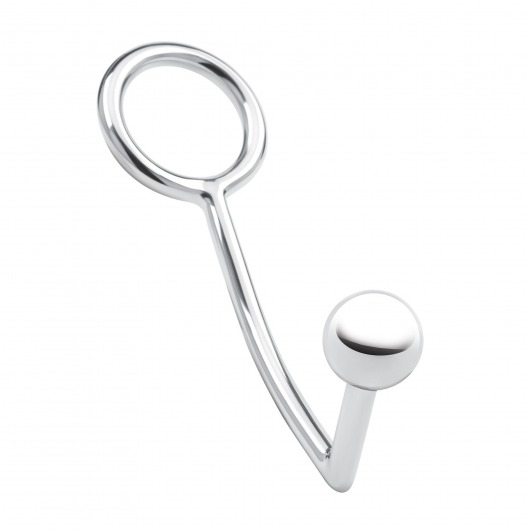 Кольцо на пенис с анальным стимулятором Stainless Steel Anal Hook   Cock Ring - BlueLine - в Жуковском купить с доставкой