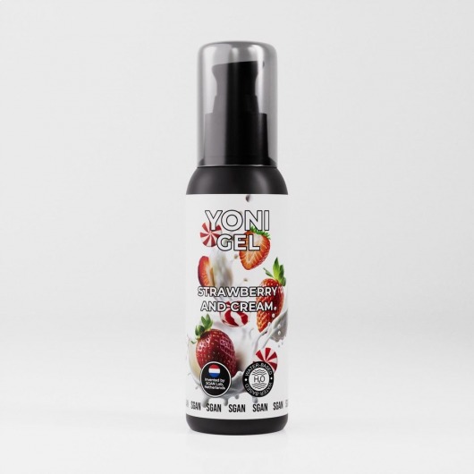 Лубрикант для орального секса SGAN со вкусом клубники со сливками - 100 мл. - SGAN - купить с доставкой в Жуковском